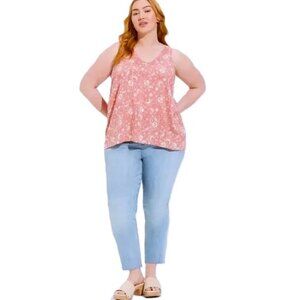 TORRID Challis Stitch Detail Tank Top. Plus Size 3